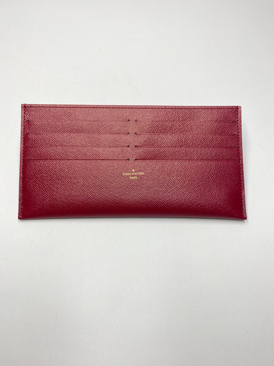 Louis Vuitton Fuchsia Leather Card Holder Felicie Insert 1222lv37