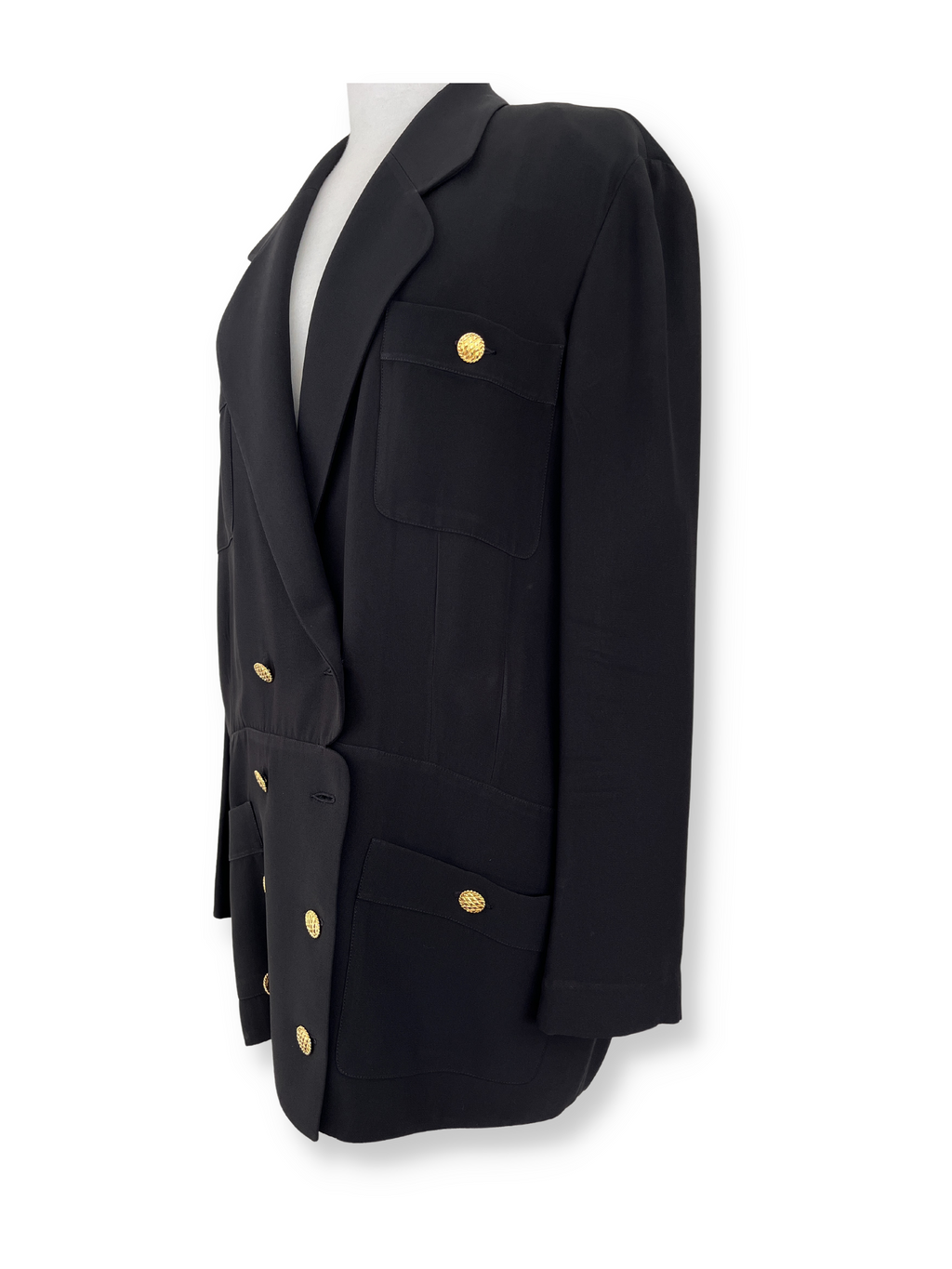 CHANEL - VINTAGE 90'S DBL BREASTED UNLINED BLAZER -  SZ IT 44 / AUS 12