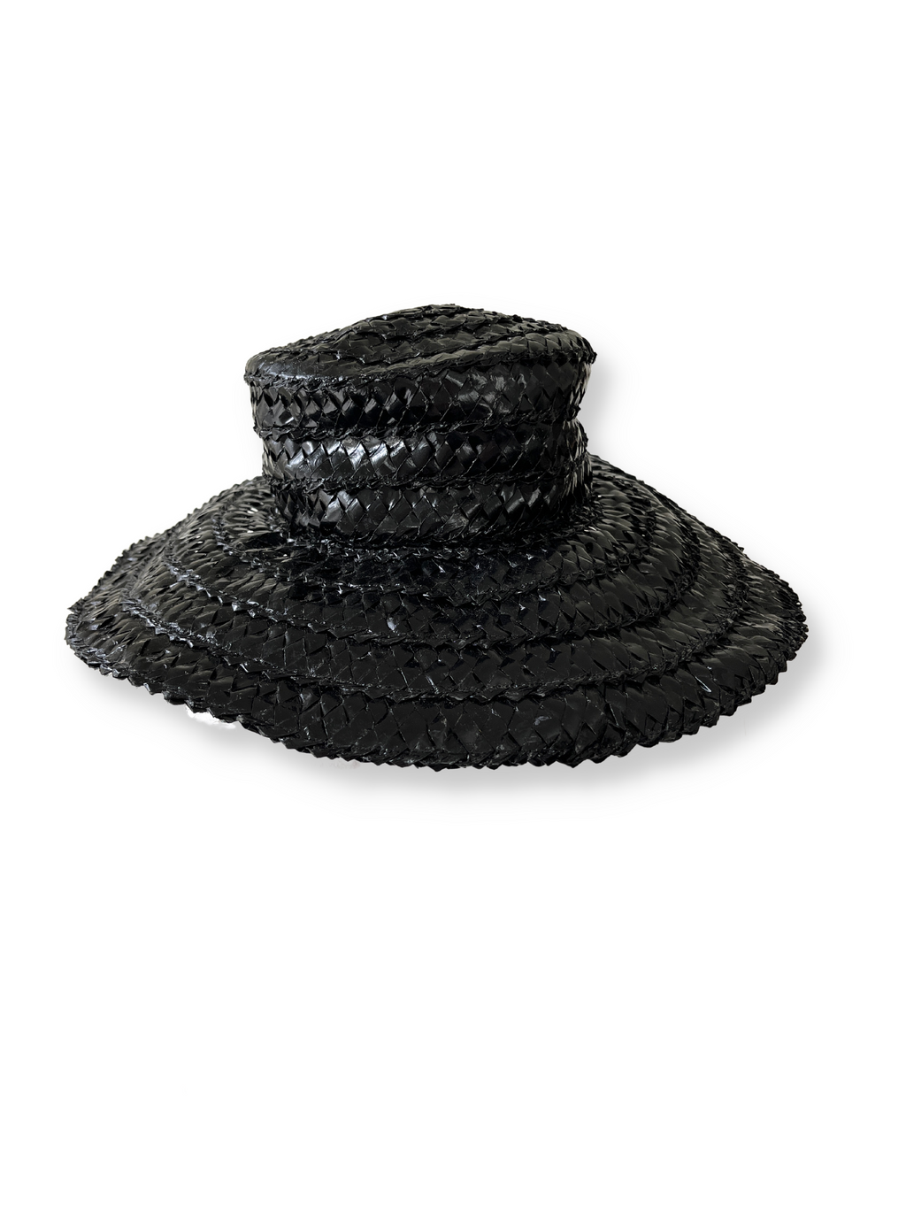 CHANEL - VINTAGE WOVEN RAFFIA HAT WITH BOX
