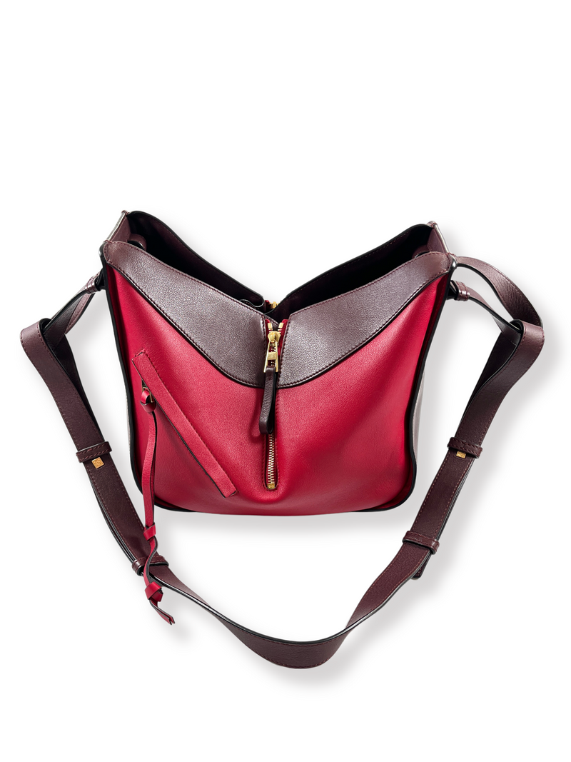 LOEWE - SMALL HAMMOCK BAG BURGUNDY & RED