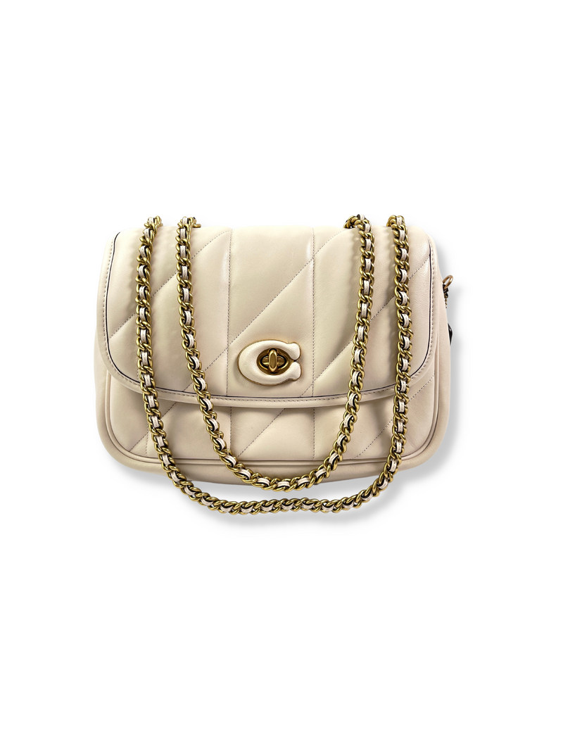 COACH - MADISON QUILTED PILLOW LEATHER BAG IN CHALK