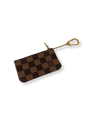 LOUIS VUITTON - KEY CLES KEY POUCH IN DAMIER EBENE CANVAS