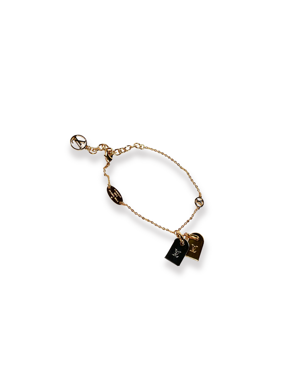 LOUIS VUITTON - NANOGRAM TWO TONE CHARM BRACELET
