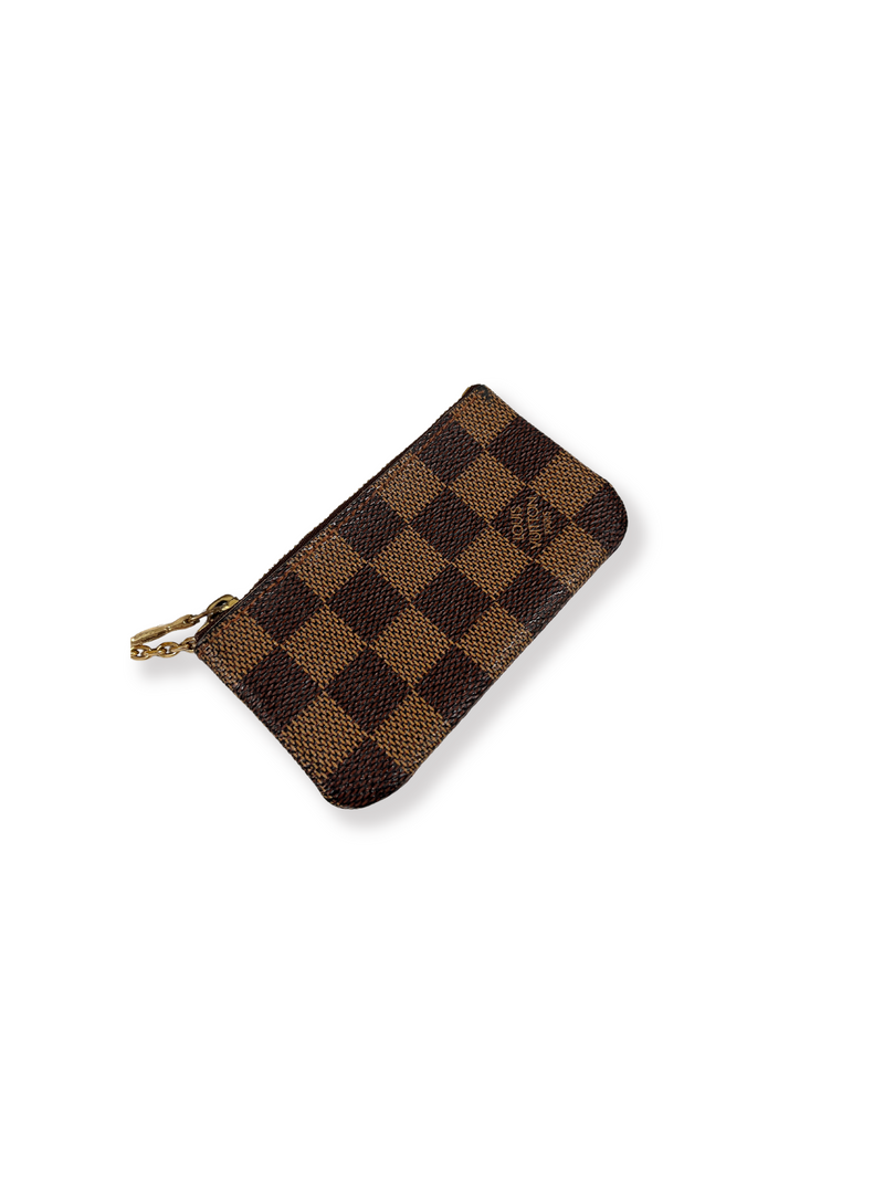 LOUIS VUITTON - KEY CLES KEY POUCH IN DAMIER EBENE CANVAS