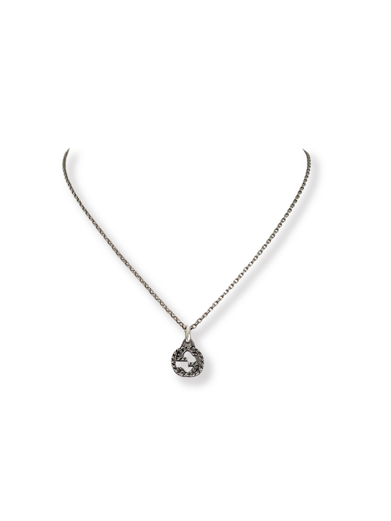GUCCI - SILVER INTERLOCKING G PENDANT NECKLACE