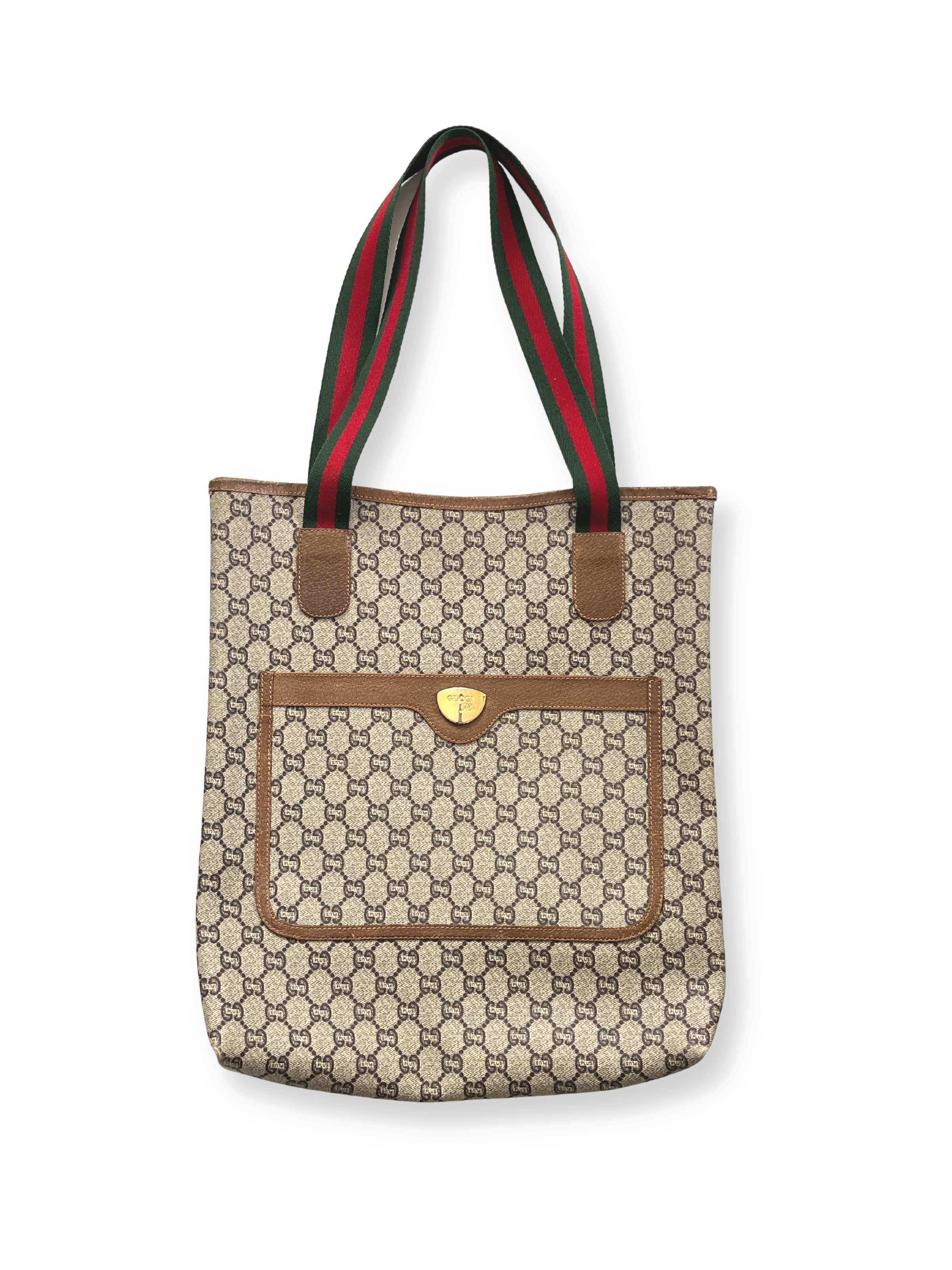 GUCCI SHERRY LINE TOTE IN GG PLUS CANVAS W POUCH RE.LUXE AU