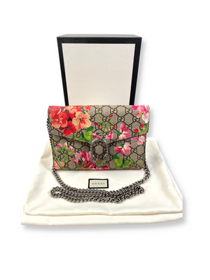 GUCCI - DIONYSUS GG SUPREME BLOOMS PRINT CHAIN WALLET