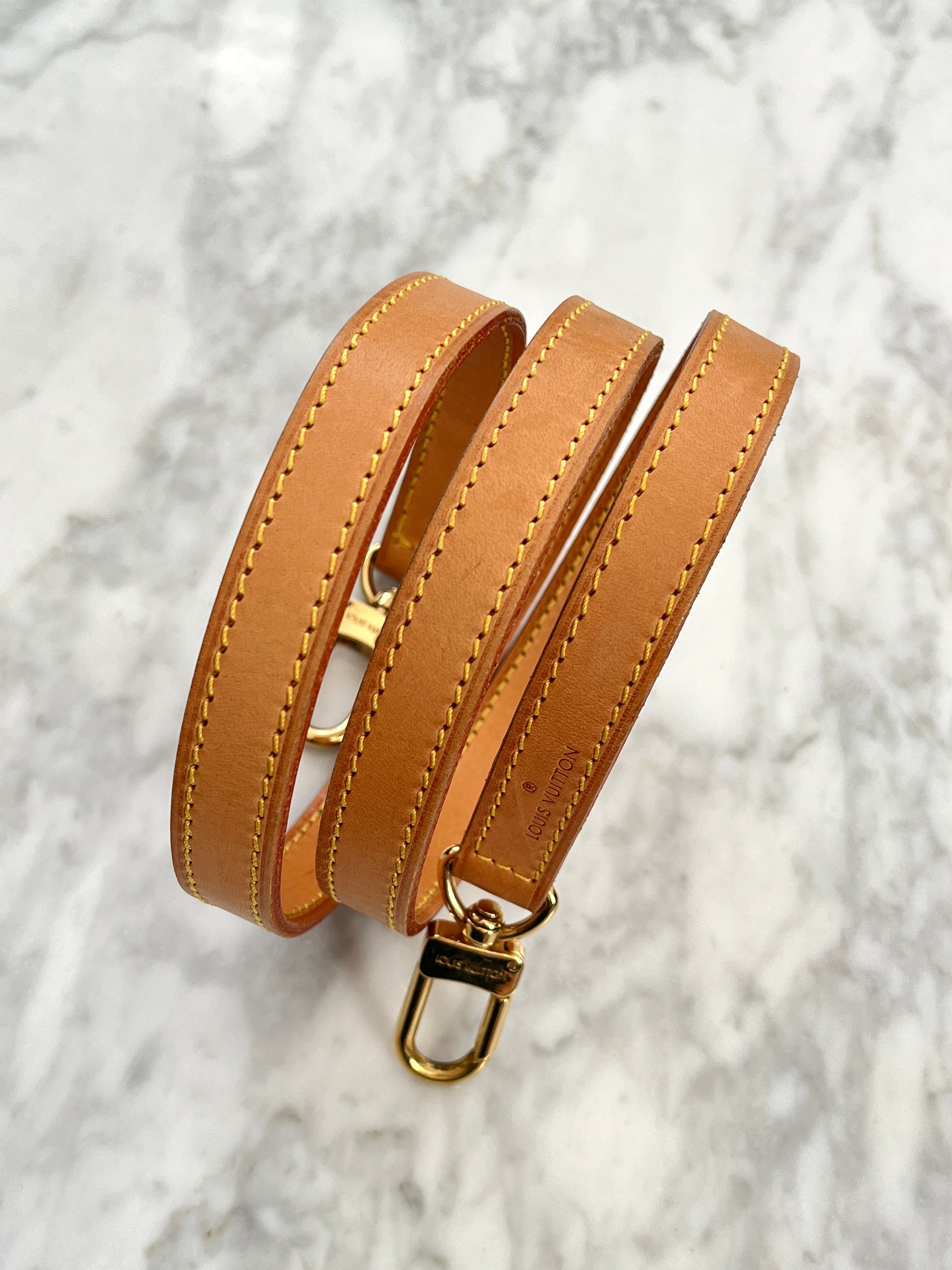 18mm Natural Vachetta Leather Crossbody Strap Replacement For Louis Vuitton  35