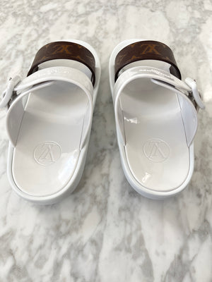 LOUIS VUITTON - MONOGRAM SUNBATH MULES - SZ 36