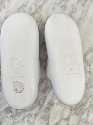 LOUIS VUITTON - MONOGRAM SUNBATH MULES - SZ 36