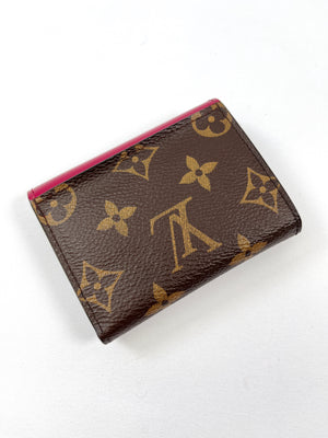 LOUIS VUITTON - ZOE WALLET FUCHSIA & MONOGRAM CANVAS