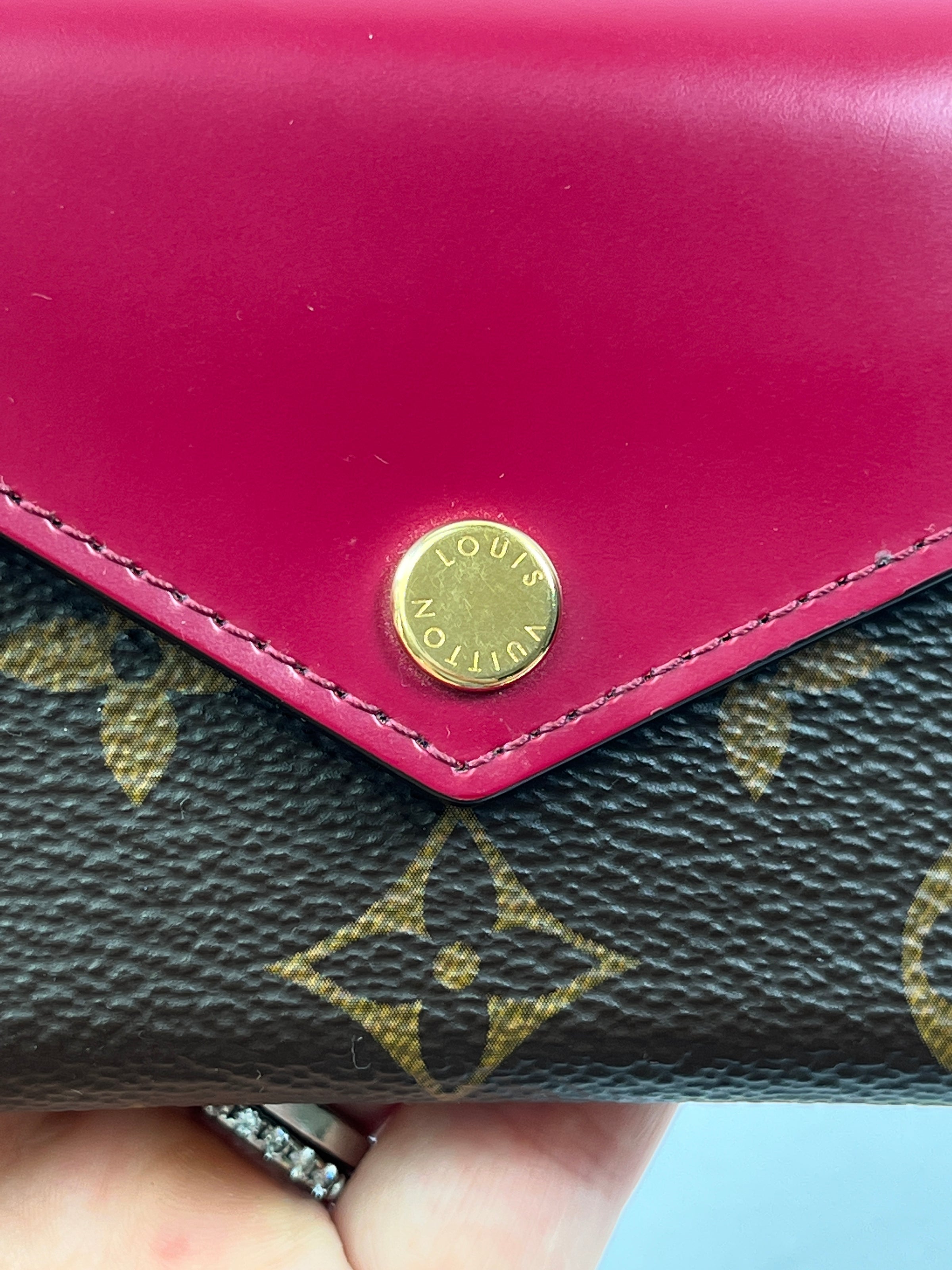 Louis Vuitton Fuchsia Monogram Canvas Compact Zoe Wallet - Yoogi's Closet