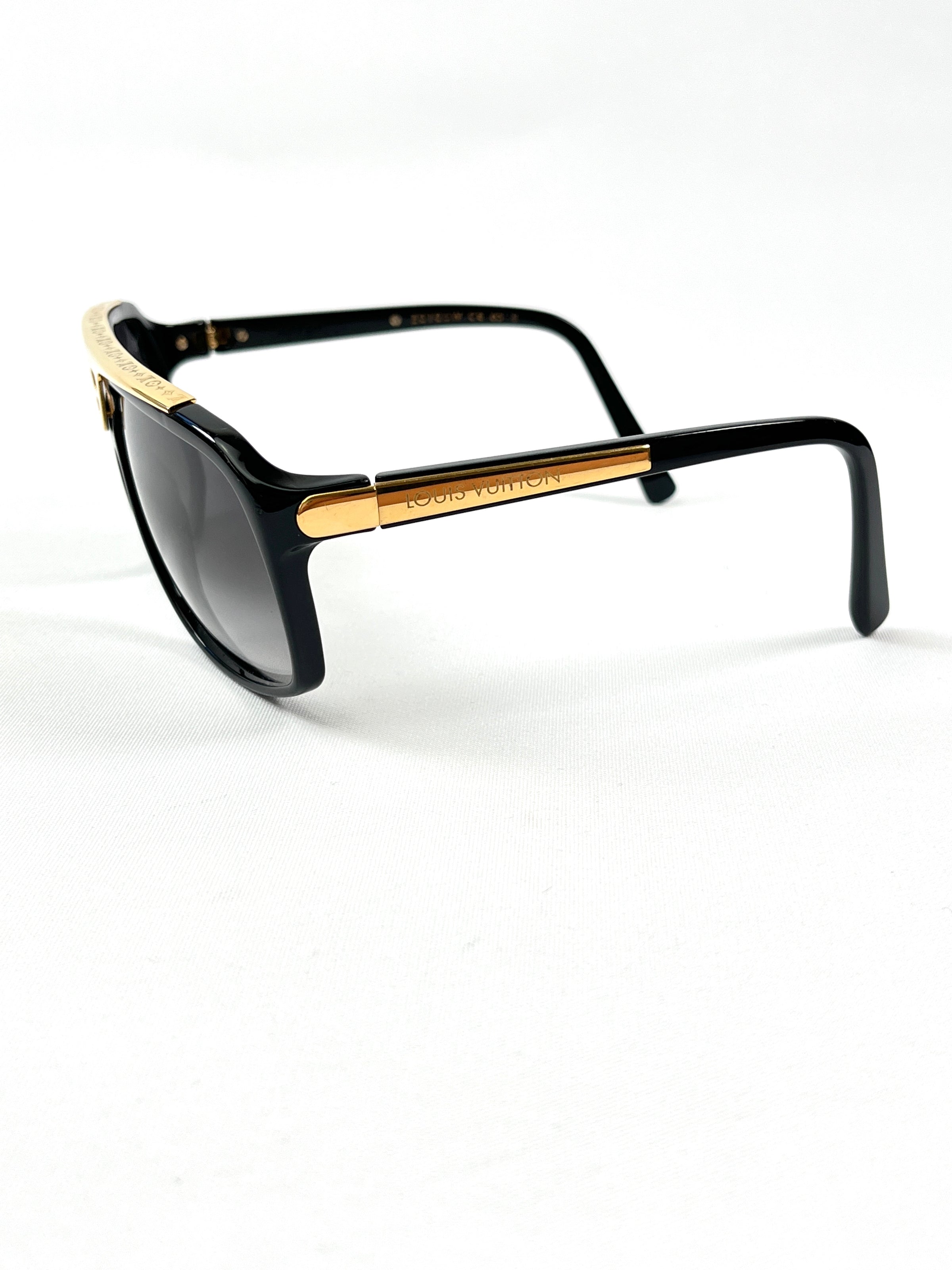 Louis Vuitton Evidence Millionaire Sunglasses in Black Acetate ref.585128 -  Joli Closet