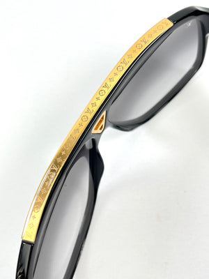 Louis Vuitton Evidence Millionaire Sunglasses Black Gold hardware