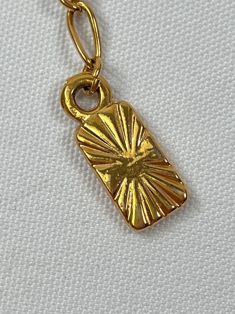 YSL - VINTAGE YSL HAMMERED PENDANT NECKLACE