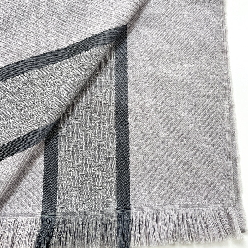 GUCCI - GG GUCCISSIMA GREY WOOL SCARF SHAWL - 100% WOOL