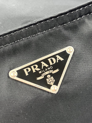 PRADA - BLACK NYLON TESSUTO MESSENGER CROSS BODY BAG