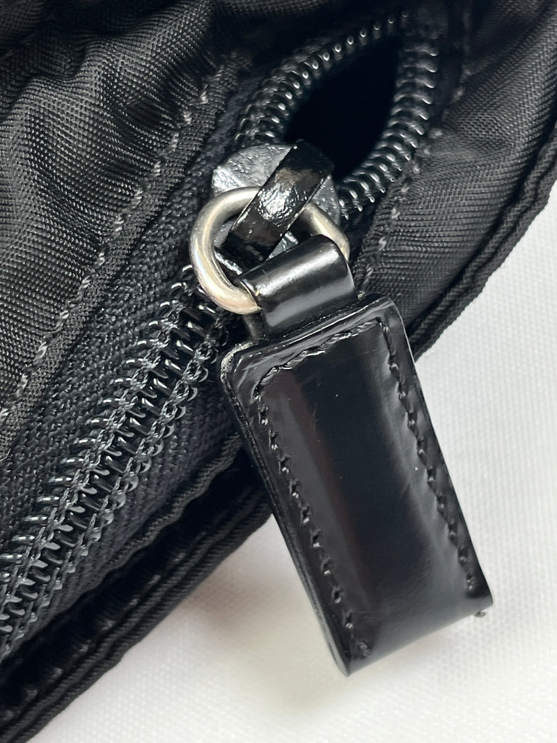 PRADA - BLACK NYLON TESSUTO MESSENGER CROSS BODY BAG