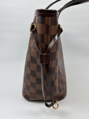 LOUIS VUITTON - NEVERFULL PM TOTE DAMIER EBENE W/ POUCH