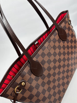 LOUIS VUITTON - NEVERFULL PM TOTE DAMIER EBENE W/ POUCH