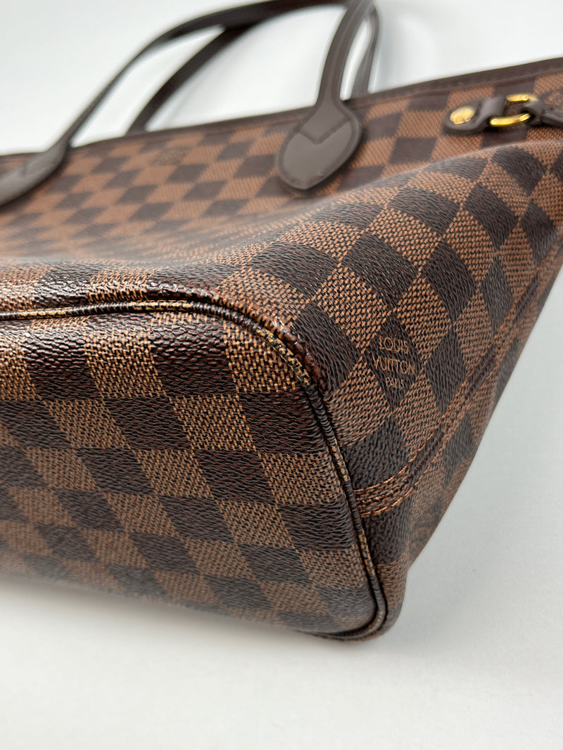 LOUIS VUITTON - NEVERFULL PM TOTE DAMIER EBENE W/ POUCH