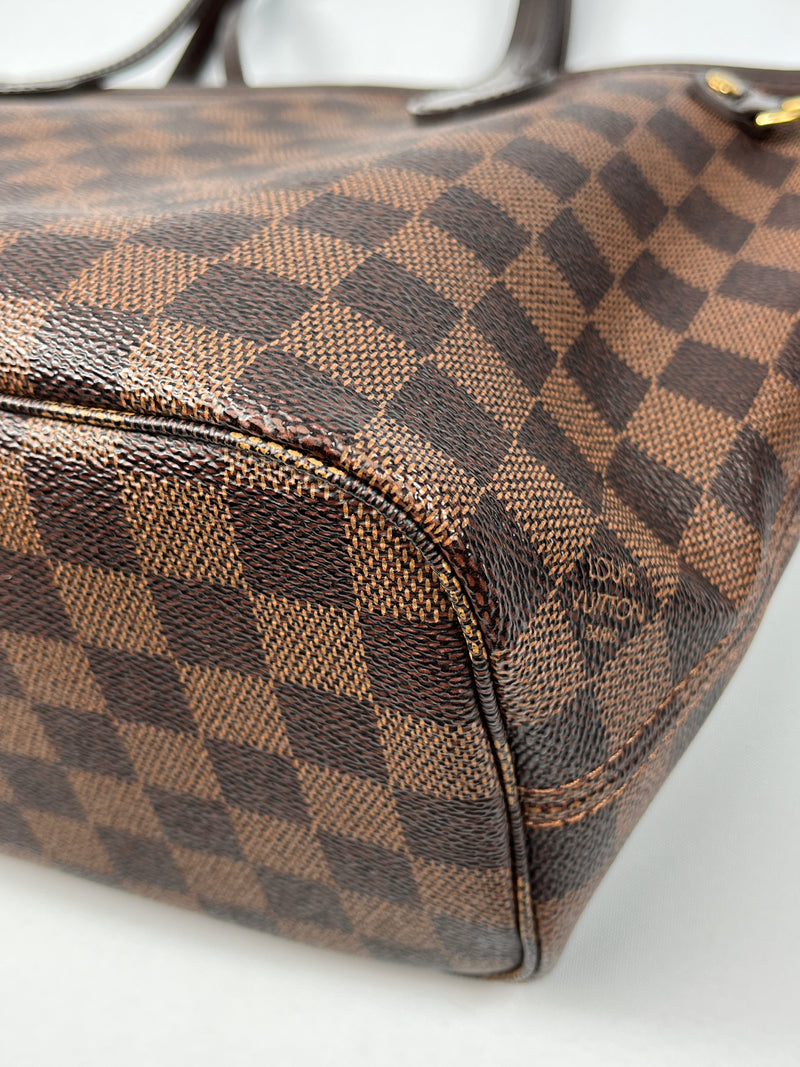 LOUIS VUITTON - NEVERFULL PM TOTE DAMIER EBENE W/ POUCH