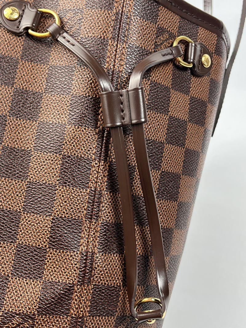 LOUIS VUITTON - NEVERFULL PM TOTE DAMIER EBENE W/ POUCH