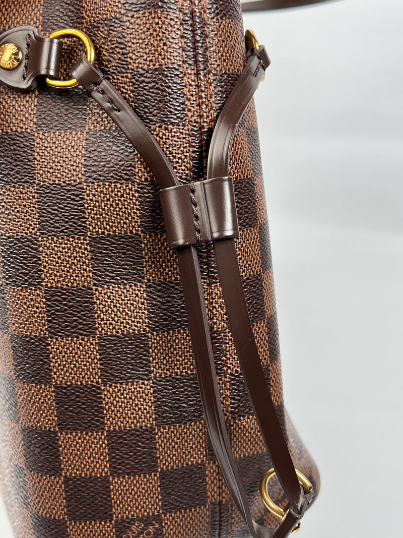 LOUIS VUITTON - NEVERFULL PM TOTE DAMIER EBENE W/ POUCH