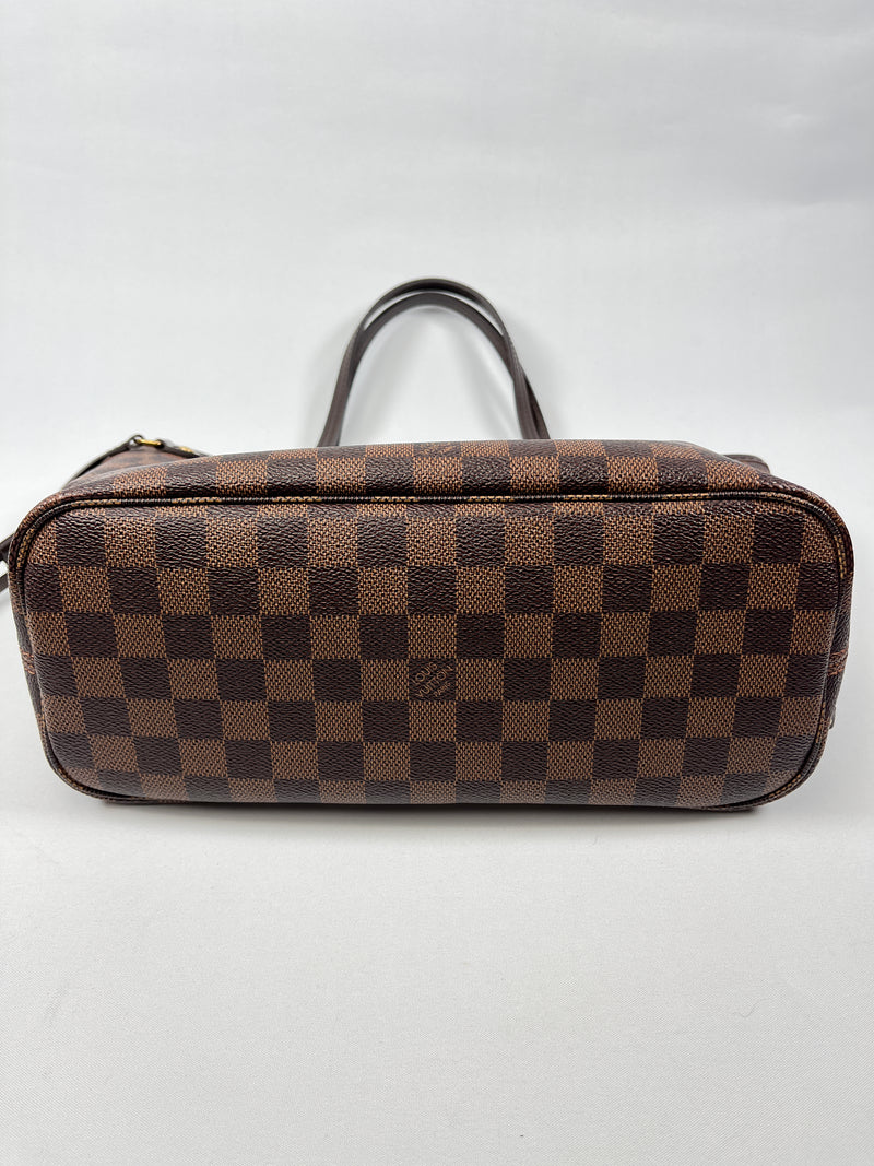 LOUIS VUITTON - NEVERFULL PM TOTE DAMIER EBENE W/ POUCH