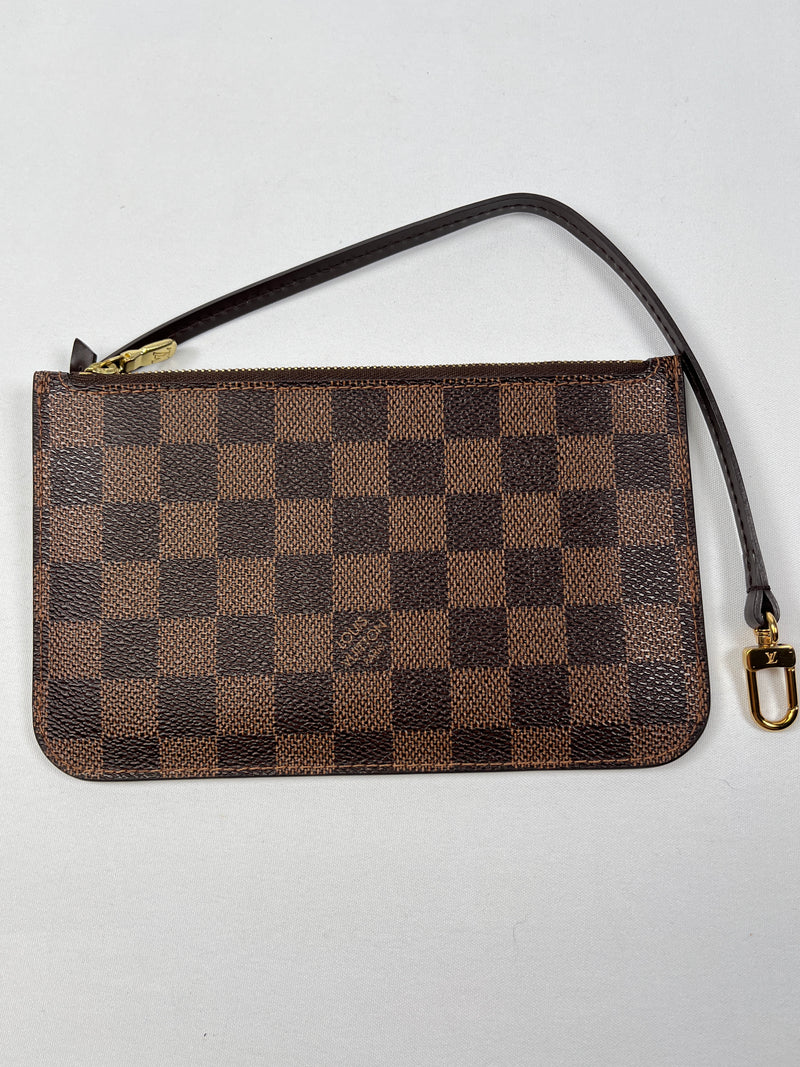 LOUIS VUITTON - NEVERFULL PM TOTE DAMIER EBENE W/ POUCH