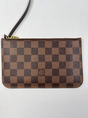 LOUIS VUITTON - NEVERFULL PM TOTE DAMIER EBENE W/ POUCH