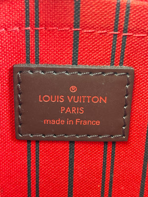 LOUIS VUITTON - NEVERFULL PM TOTE DAMIER EBENE W/ POUCH