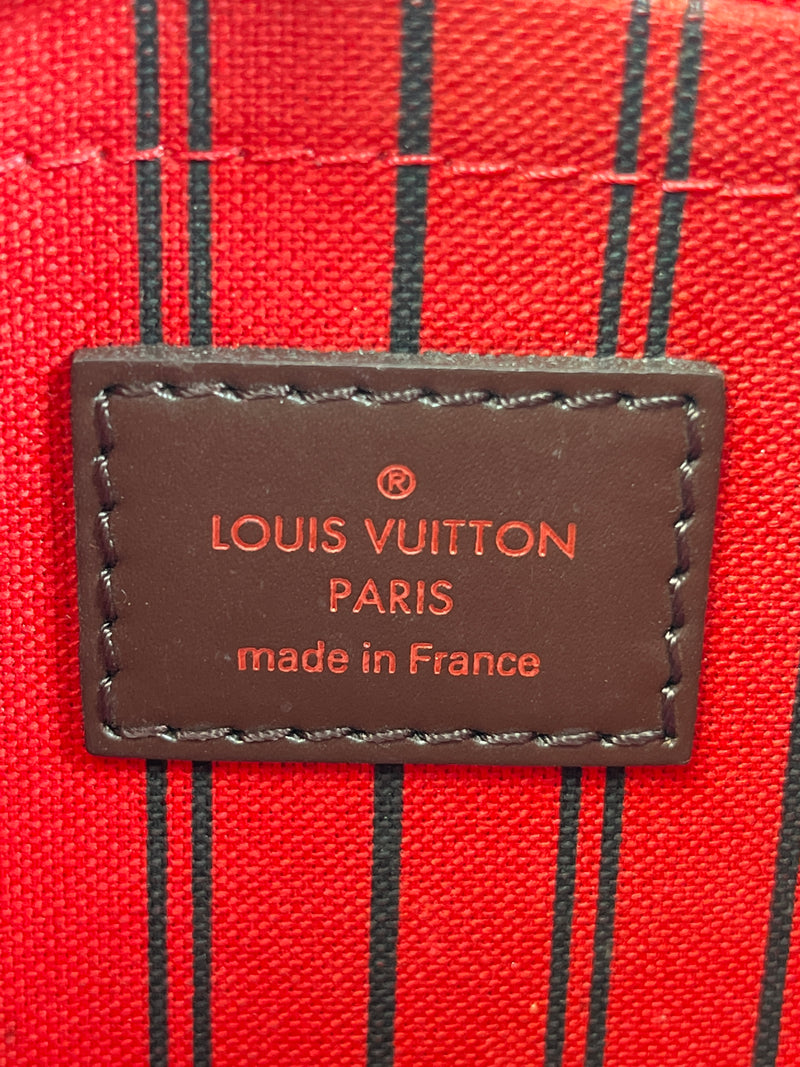 LOUIS VUITTON - NEVERFULL PM TOTE DAMIER EBENE W/ POUCH