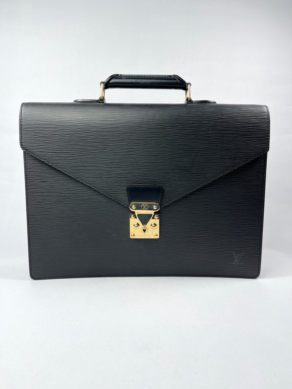 LOUIS VUITTON - BLACK EPI LEATHER AMBASSADOR BRIEFCASE