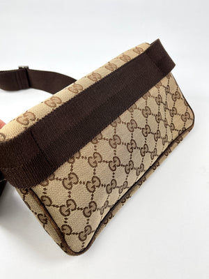 GUCCI - GG CANVAS BEIGE FLAP BELT BAG