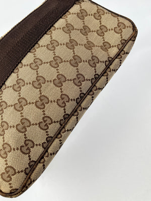 GUCCI - GG CANVAS BEIGE FLAP BELT BAG