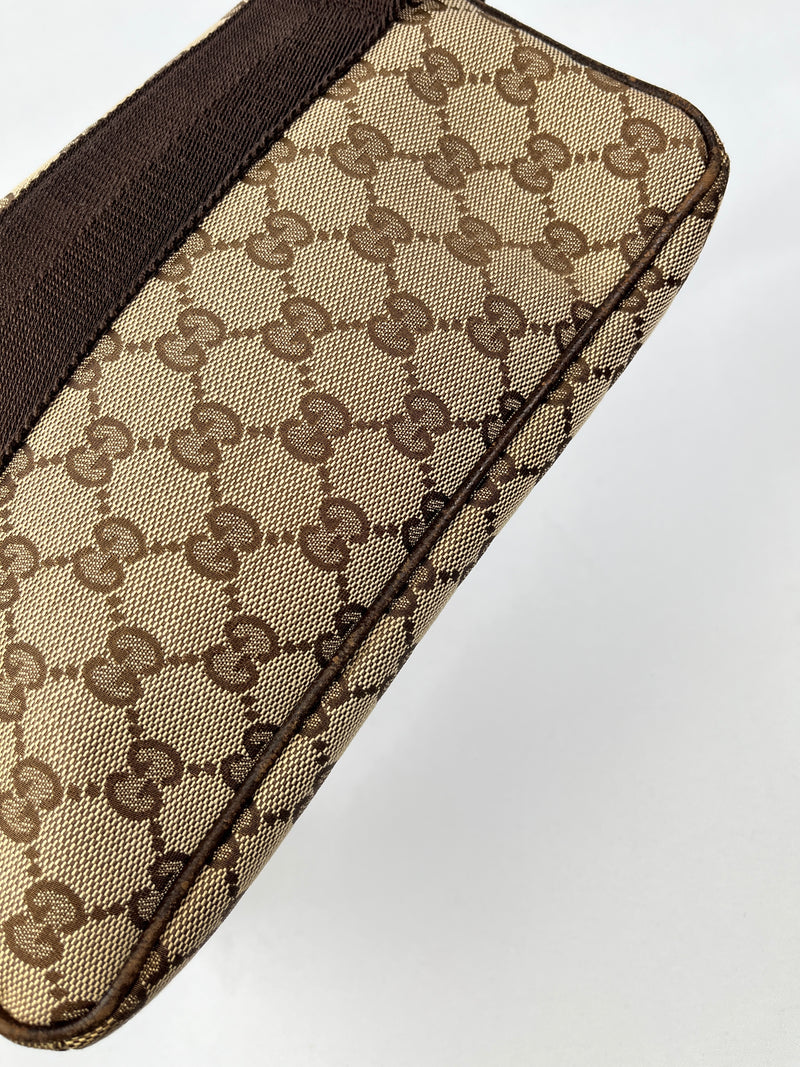 GUCCI - GG CANVAS BEIGE FLAP BELT BAG