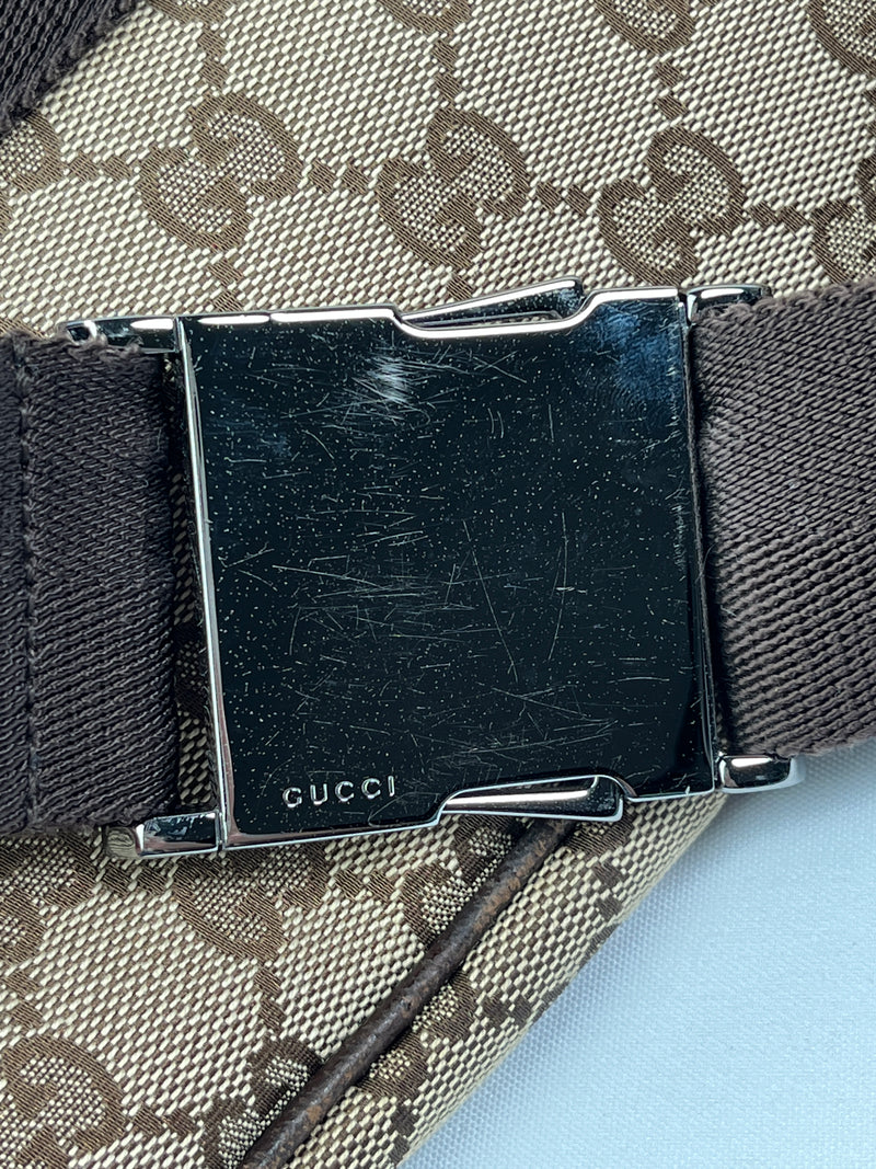 GUCCI - GG CANVAS BEIGE FLAP BELT BAG