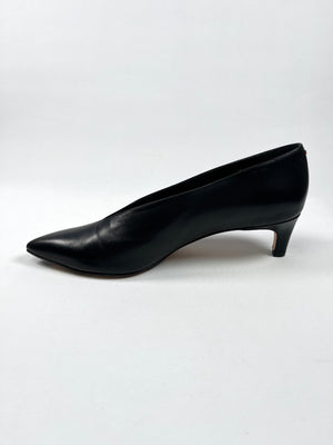 AEYDE - CAMILLA BLACK LEATHER HEELS - SZ 40