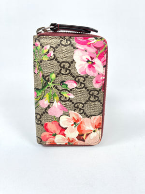 GUCCI - GG CANVAS BLOOMS ZIPPY CARD CASE