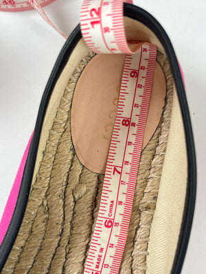 GUCCI - CANVAS LOGO ESPADRILLES CYCLAMEN ROSE - SZ 37.5