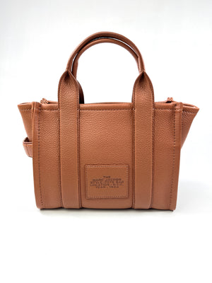 MARC JACOBS - THE MINI LEATHER TOTE BAG IN TAN