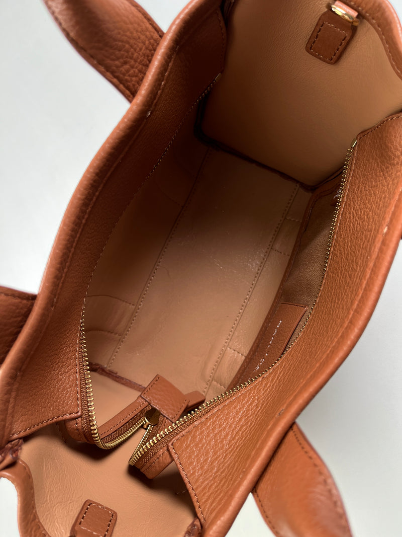 MARC JACOBS - THE MINI LEATHER TOTE BAG IN TAN