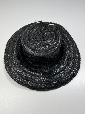 CHANEL - VINTAGE WOVEN RAFFIA HAT WITH BOX