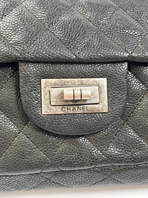 CHANEL - REISSUE EAST WEST FLAP BAG IN CAVIAR LEATHER