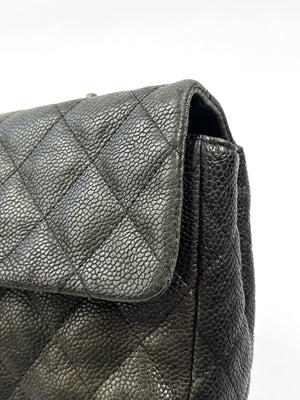 CHANEL - REISSUE EAST WEST FLAP BAG IN CAVIAR LEATHER