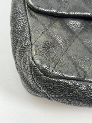 CHANEL - REISSUE EAST WEST FLAP BAG IN CAVIAR LEATHER