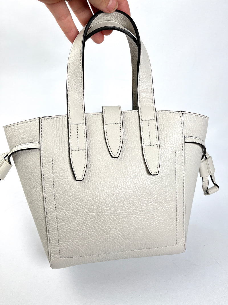 FURLA - LEATHER NET MINI TOTE IN MARSHMALLOW