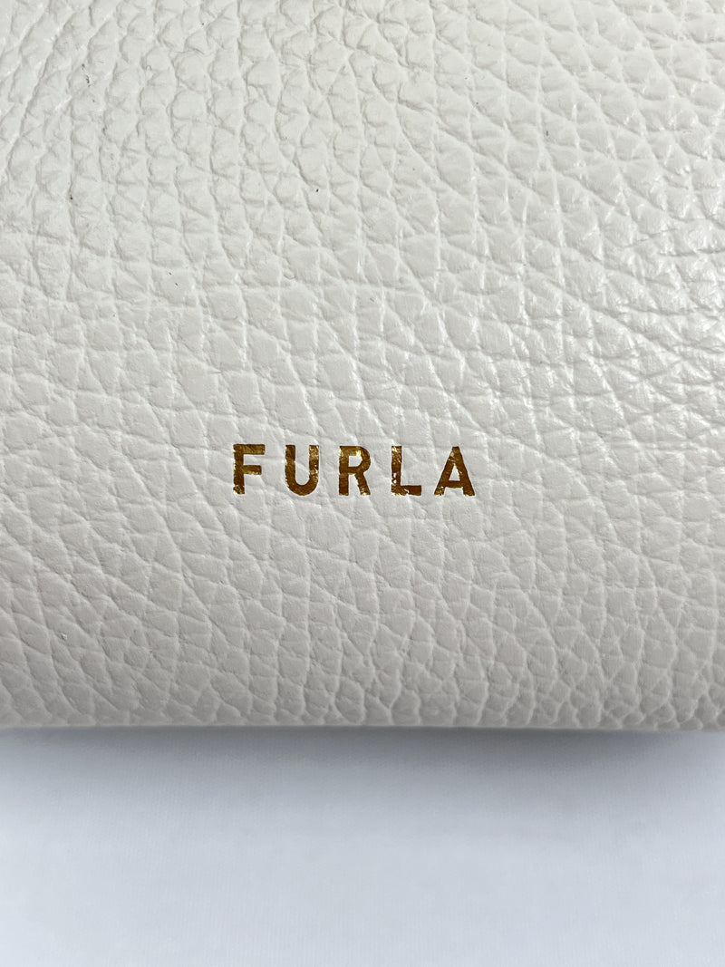 FURLA - LEATHER NET MINI TOTE IN MARSHMALLOW