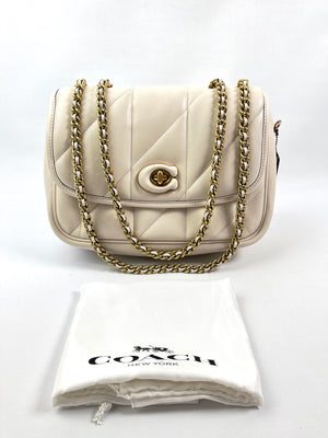 COACH - MADISON QUILTED PILLOW LEATHER BAG IN CHALK